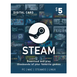 Steam Wallet $5 USD -  5...